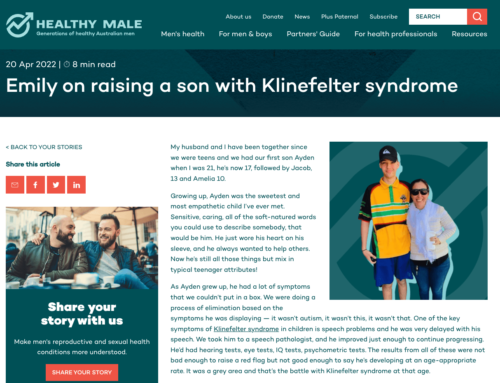 Raising a son with Klinefelter syndrome
